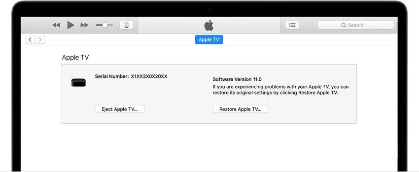 restore apple tv