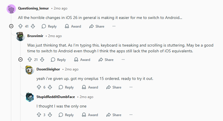 Why Users Are Considering Switching on ios 26.3