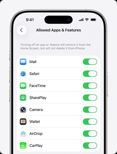 Adjust Device Restriction Settings As Needed