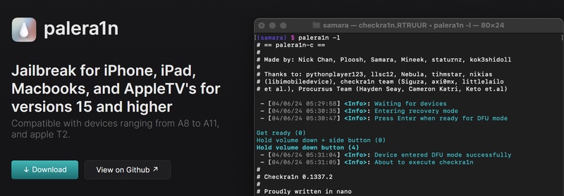 Palera1n 與 Checkra1n 僅支援較舊 iOS 版本