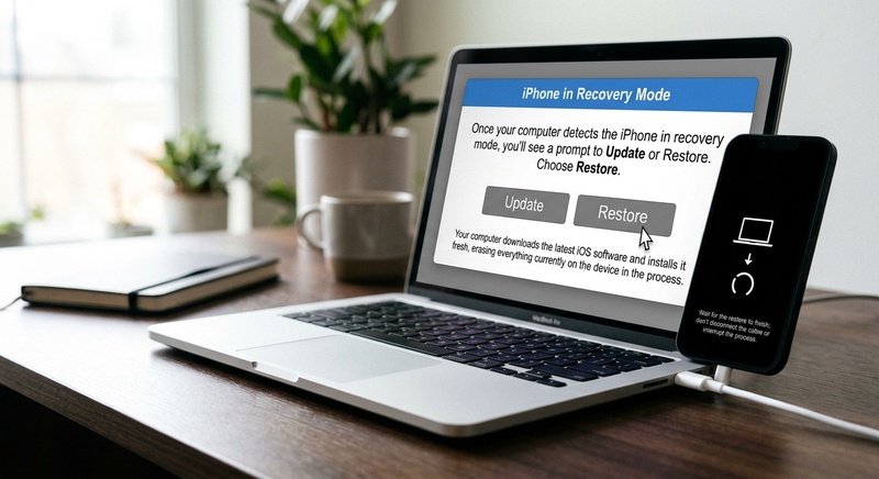 Choose Restore from Iphone Recovery Prompt