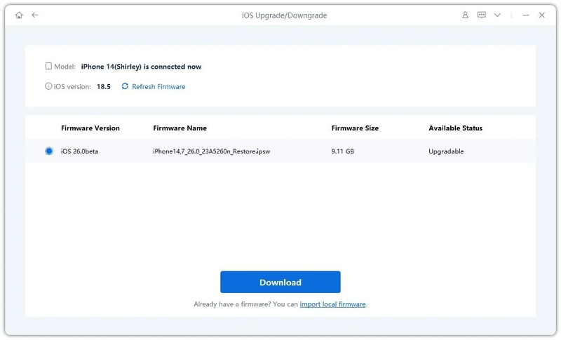 Click Download to Get Ios Firmware