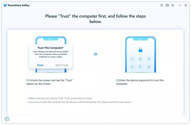 Подключить iPhone по USB и нажать Доверять