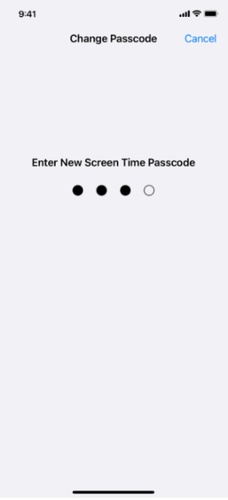 Create and Confirm Screen Time Passcode
