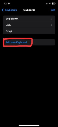 Delete Then Add New Keyboard