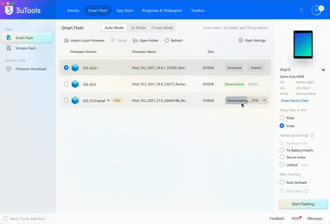 Download Ios 27 Firmware Using 3utools