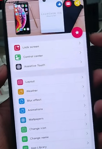 iOS Icon-Paket im Launcher aktivieren
