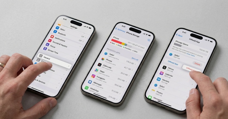 iPhone saklama alanında yer açma