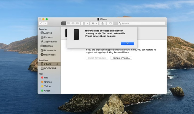 Finder on Macos or Itunes Windows
