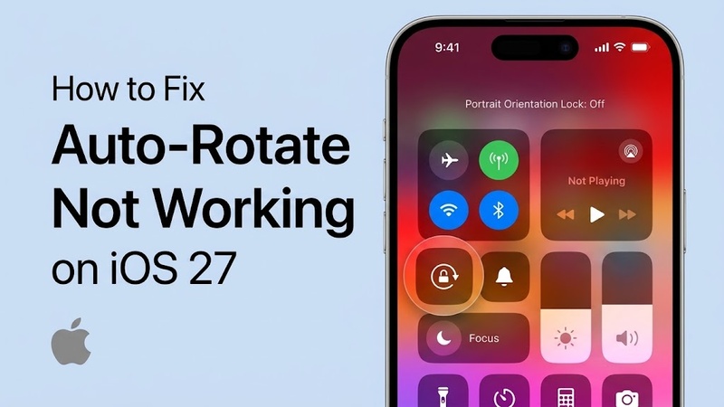 حل مشكلة تدوير الشاشة لا يعمل في الايفون على نظام iOS 27