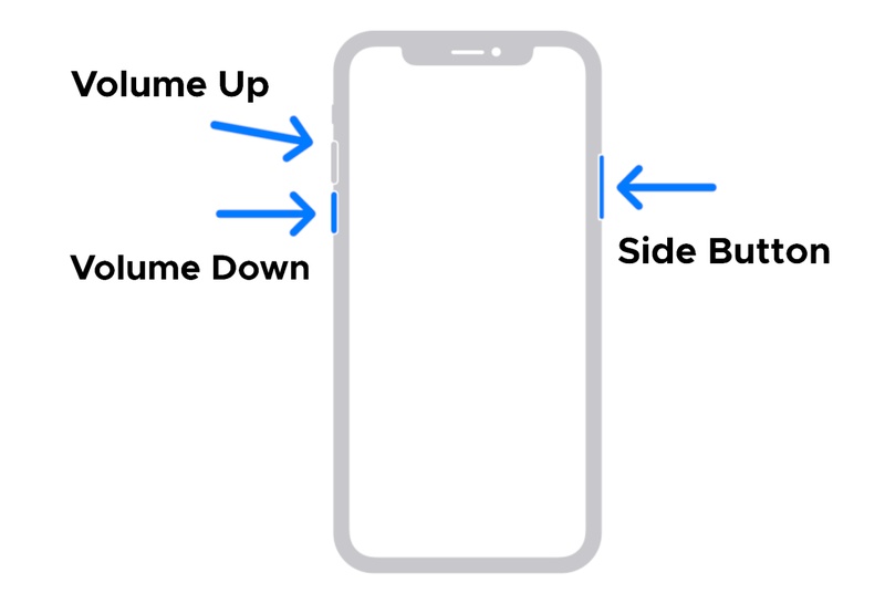 Hold Side Button Ten Seconds Black Screen