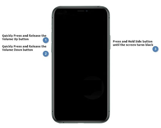 Hold Side Button Until Recovery Screen