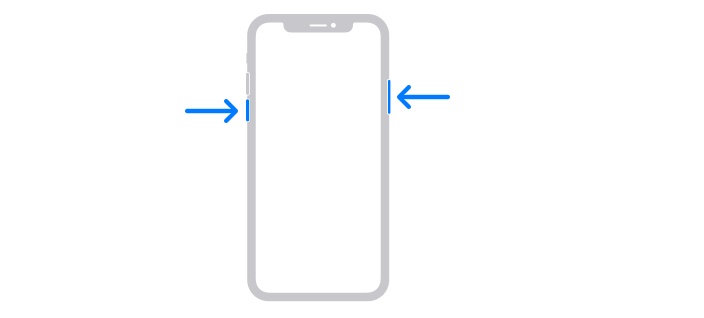 Maintenir jusqu'à l'apparition du logo Apple