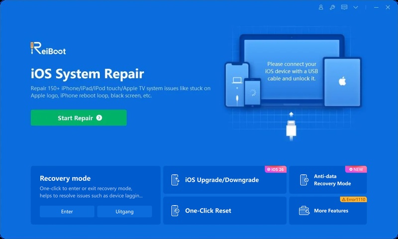 Install Tenorshare Reiboot and Start Repair