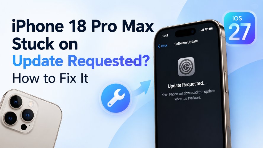 iPhone 18 Pro Max завис на этапе Запрошено обновление iOS 27