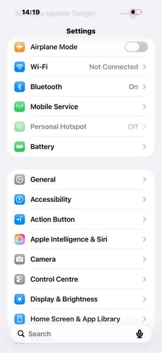 Open Iphone Settings