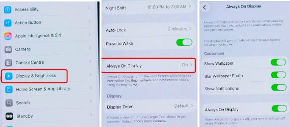 Displayeinstellungen zur Reduzierung von Überhitzung auf dem iPhone