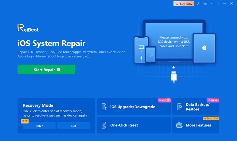 Reiboot Ios Upgrade Downgrade Selection Interface