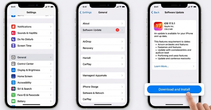 iOS yazılım güncellemesini tamamlama
