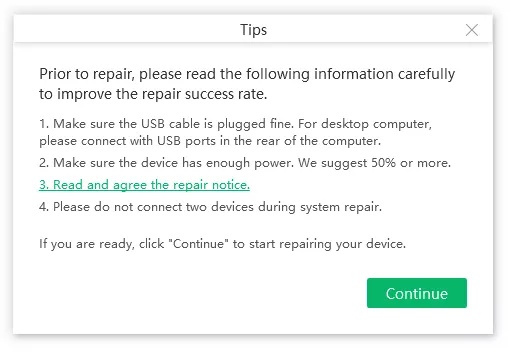 Android-Reparatur durchführen und Gerät neu starten