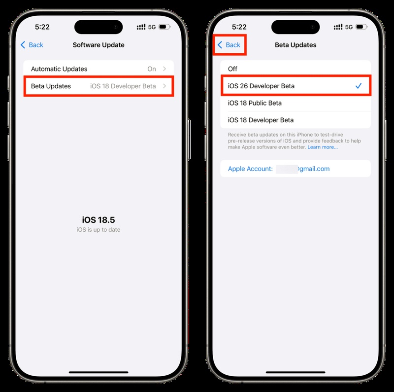 Étapes de mise à jour iOS sur iPhone