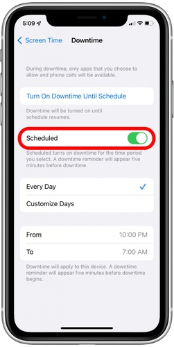 Turn Off the Active Schedule