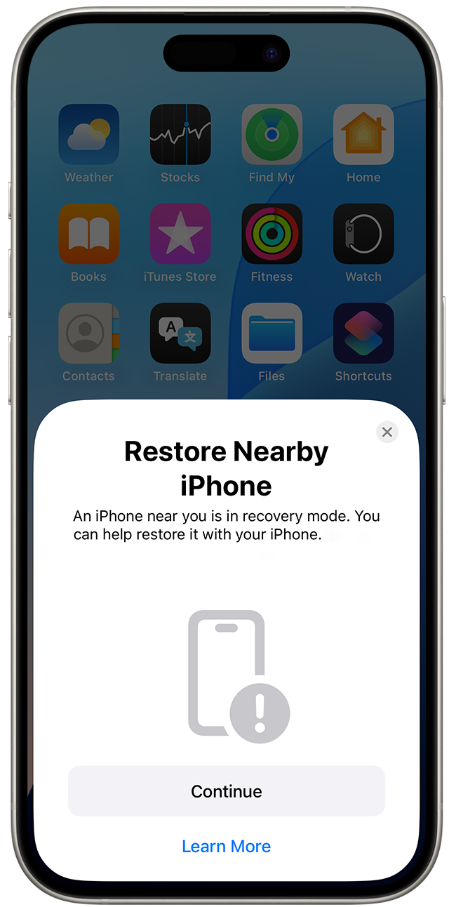 use-apple-recovery-assistant-to-restore-nearby-iphone