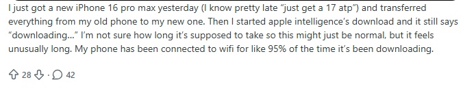 WiFi and storage affect download duration