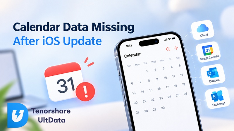 calendar data missing after ios update