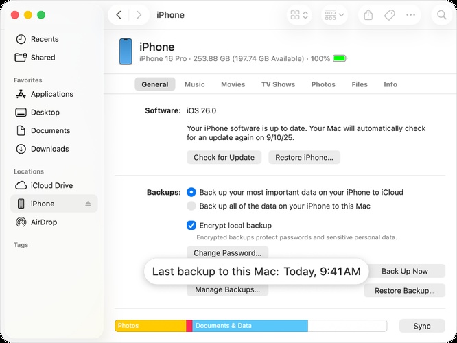 Check Backup Date Before Restoring Call History