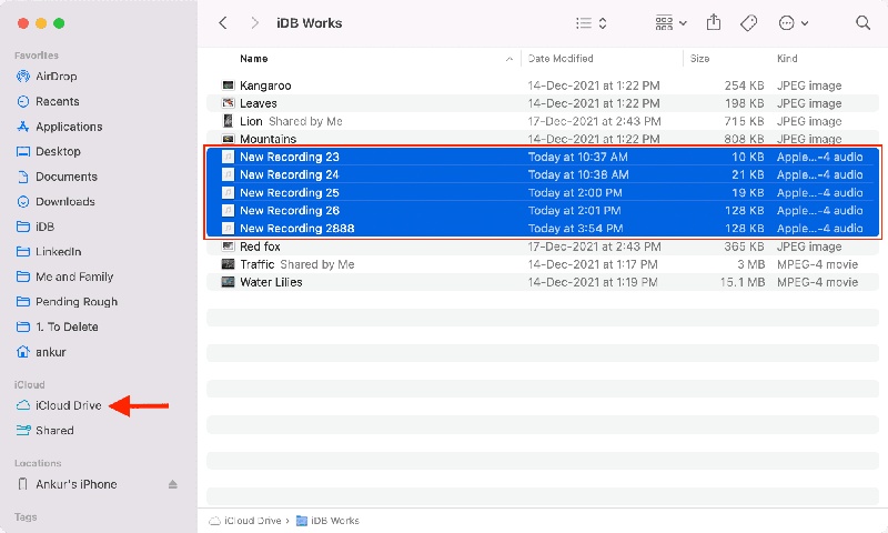 check voice memos on icloud.com