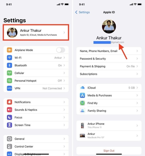 Check Your Apple Account and Icloud Settings