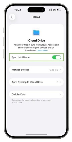 Connect to Wifi and Sync Icloud Drive