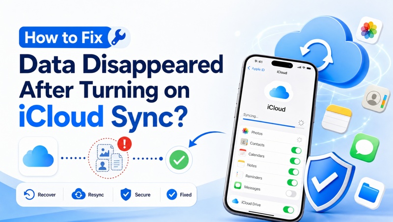 Data Disappeared After Turning on Icloud Sync