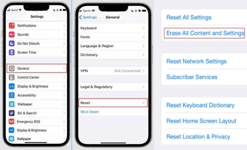Erase Iphone Data in Settings for Icloud Backup Restore