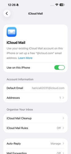 Icloud Mail Sync Toggle Check