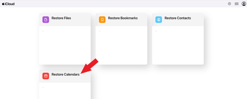 Restore Calendars