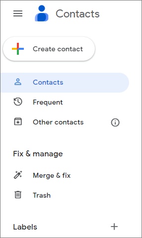 Restore Contacts from Google Account