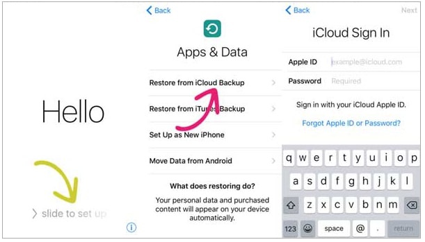 restore notability notes from an icloud backup