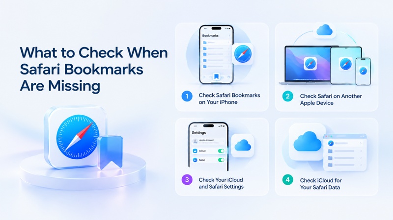 what to check when safari bookmarks are missing