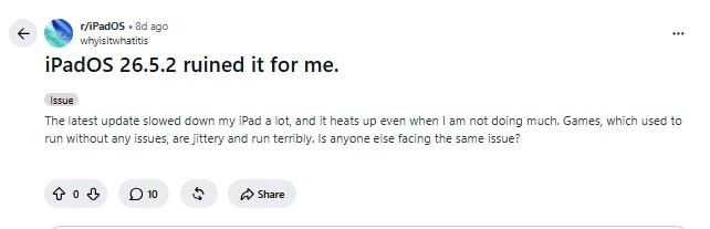 Ipados Update Causes Overheating and Lag