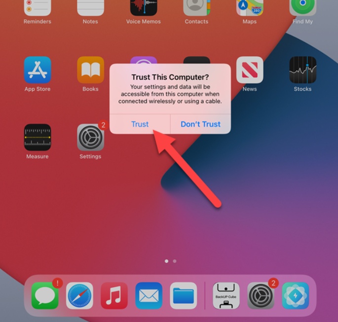 Trust Computer Then Enter Passcode