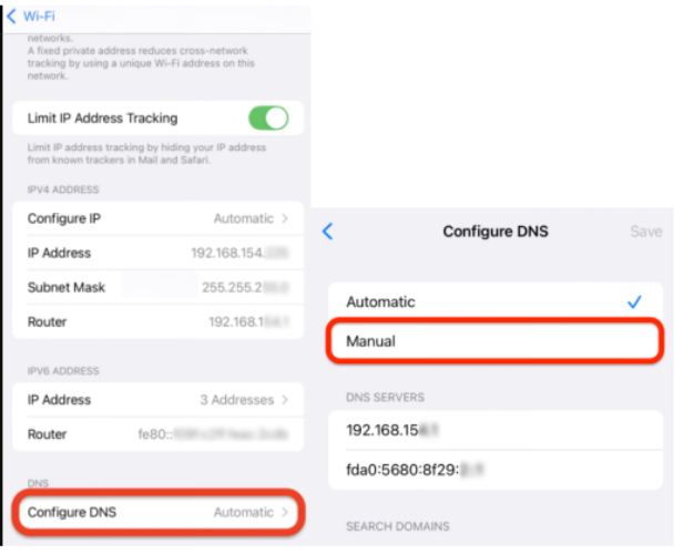 change dns on iphone 