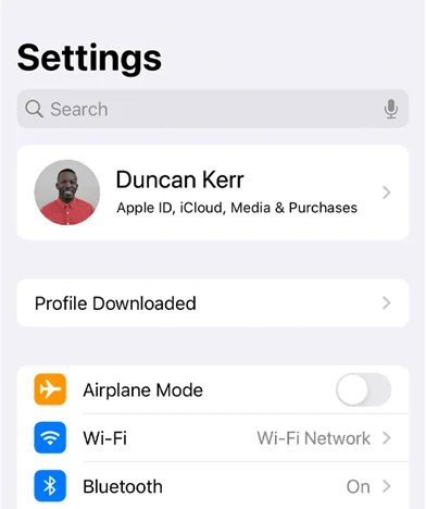 iphone profile