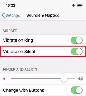vibrate on silent