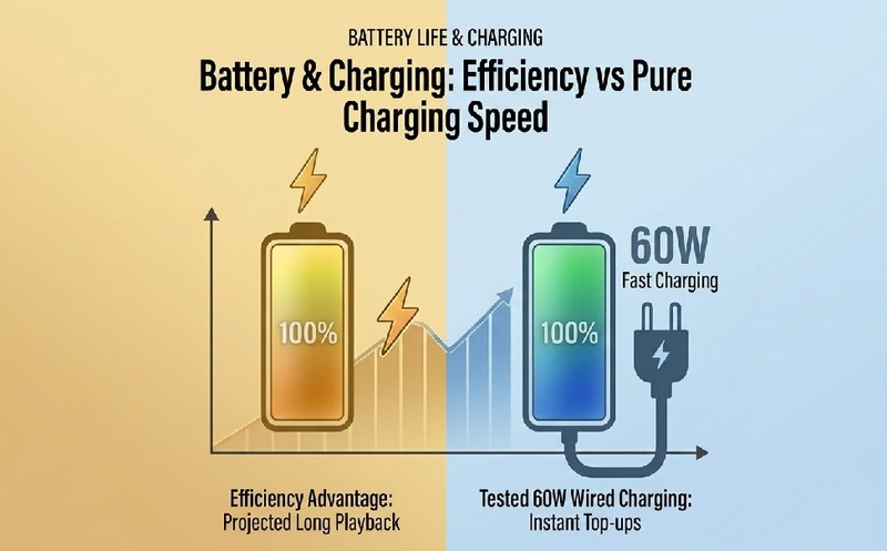 battery life and charging speed compared