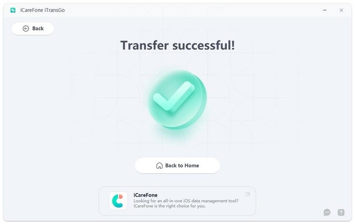 check transferred data on iphone duo
