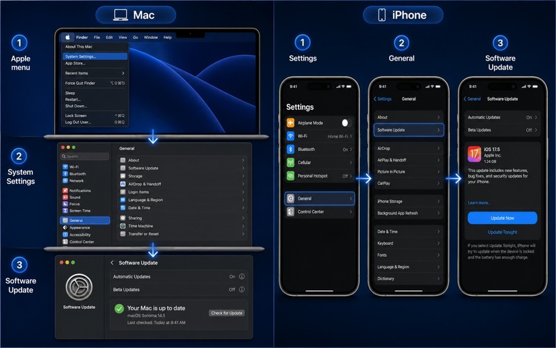 macOS ve iOS uyumluluğunu kontrol etme