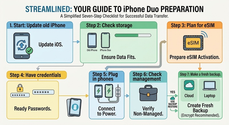 transfer old iphone to new iphone duo without quick start