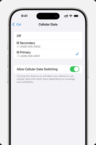 Confirm Primary Line Is Toggled on